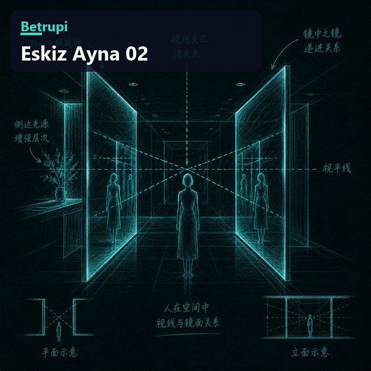 Ayna Odası için hazırlanmış görüş açısı taslağı